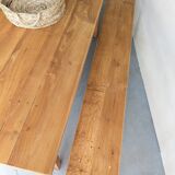 Cherry wood farmhouse table