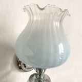 Pair of vintage glass tulip wall lights