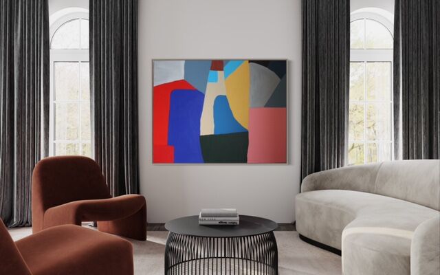 Contemporary abstract composition coloured N.4
