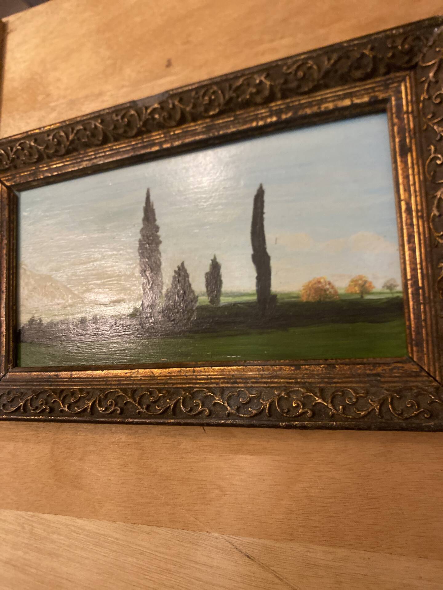 Landscape oil painting - French artist