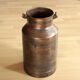 Umbrella stand old copper plated milk can with plastic insert - vintage