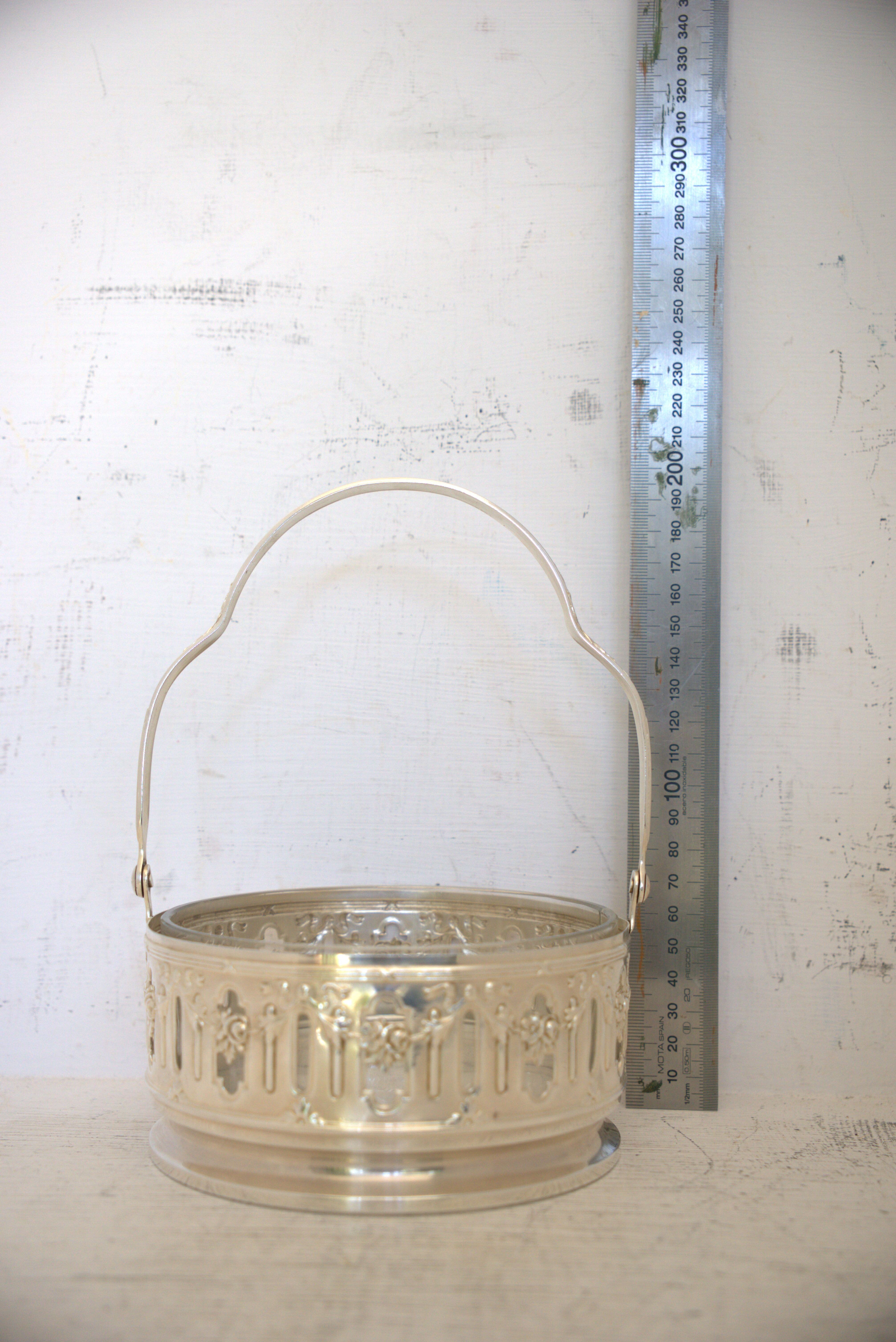 Silver metal candy box and pliers