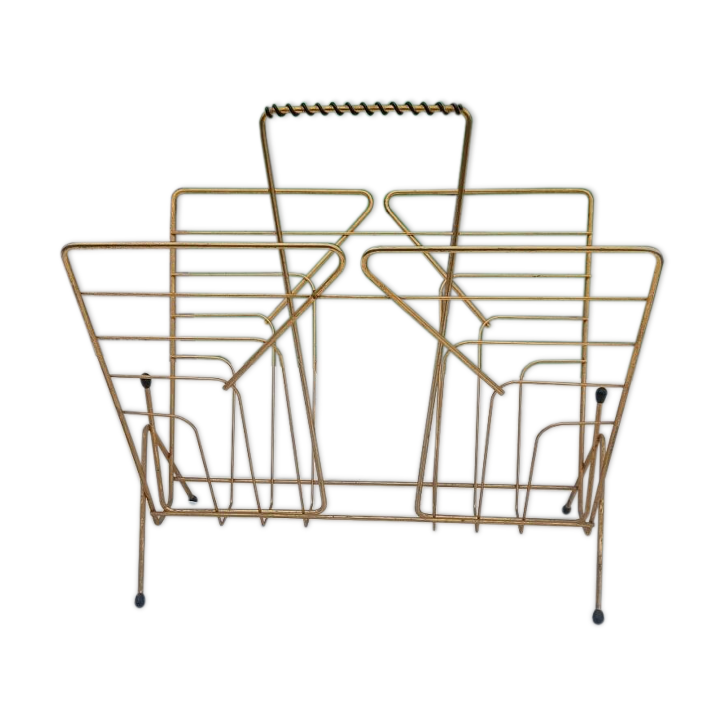 Vintage vinyl magazine rack