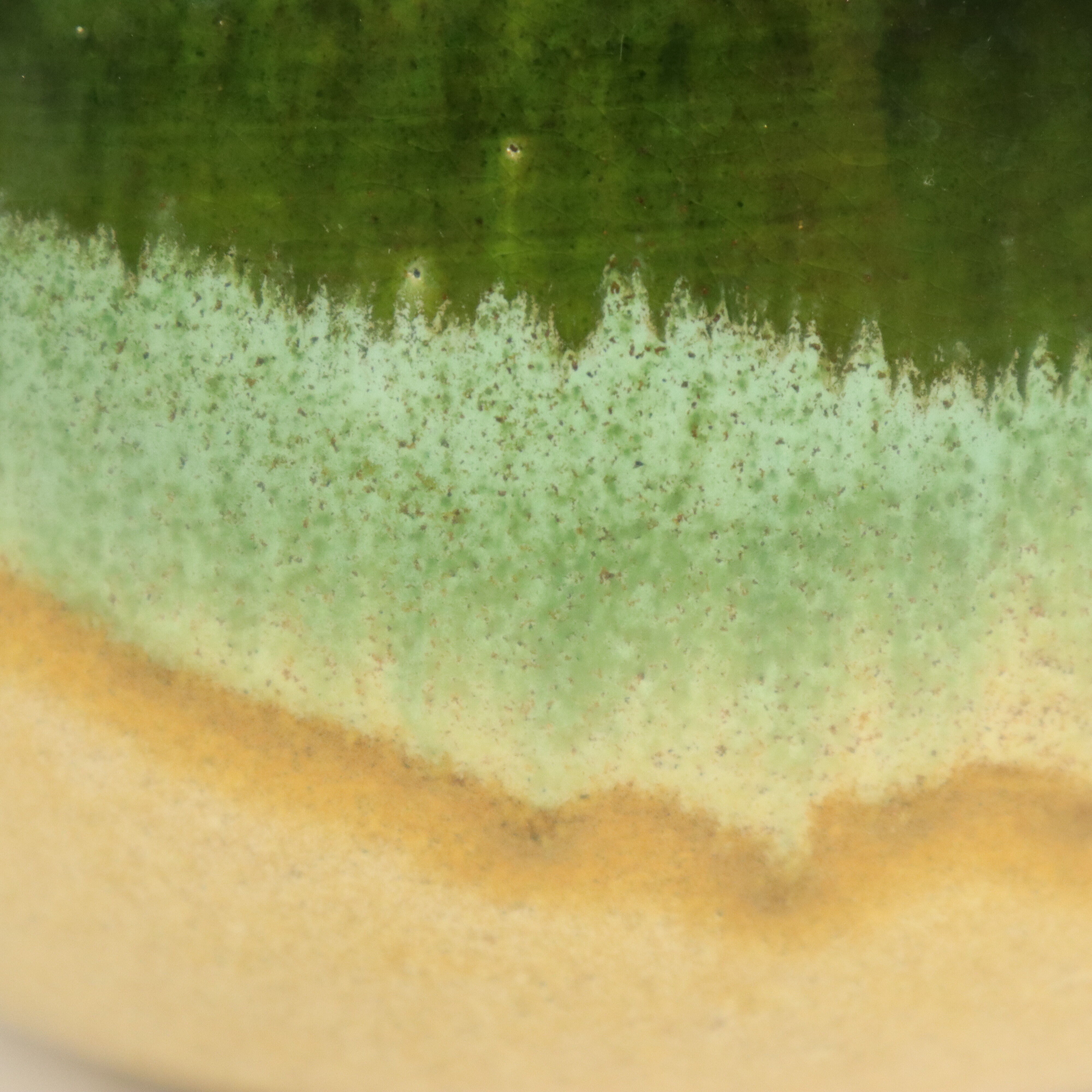 Green beige convex vase scheurich ceramics west germany 284-15