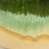 Green beige convex vase scheurich ceramics west germany 284-15