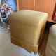 Pair of vintage fringed velvet poufs