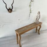 Raw oak butt console