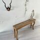 Raw oak butt console