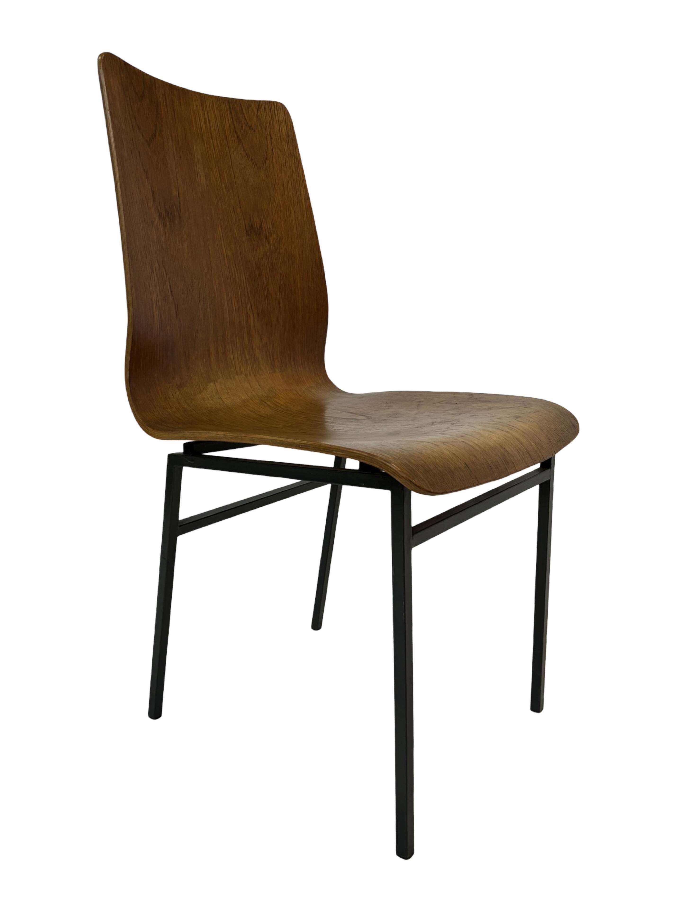 Vintage Friso Kramer for Auping 'Euroika' plywood dining chair, The Netherlands 1960's
