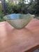 Vintage green textured glass bowl - coral style - Mid Century
