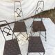 Set de 4 chaises en métal décor de poisson