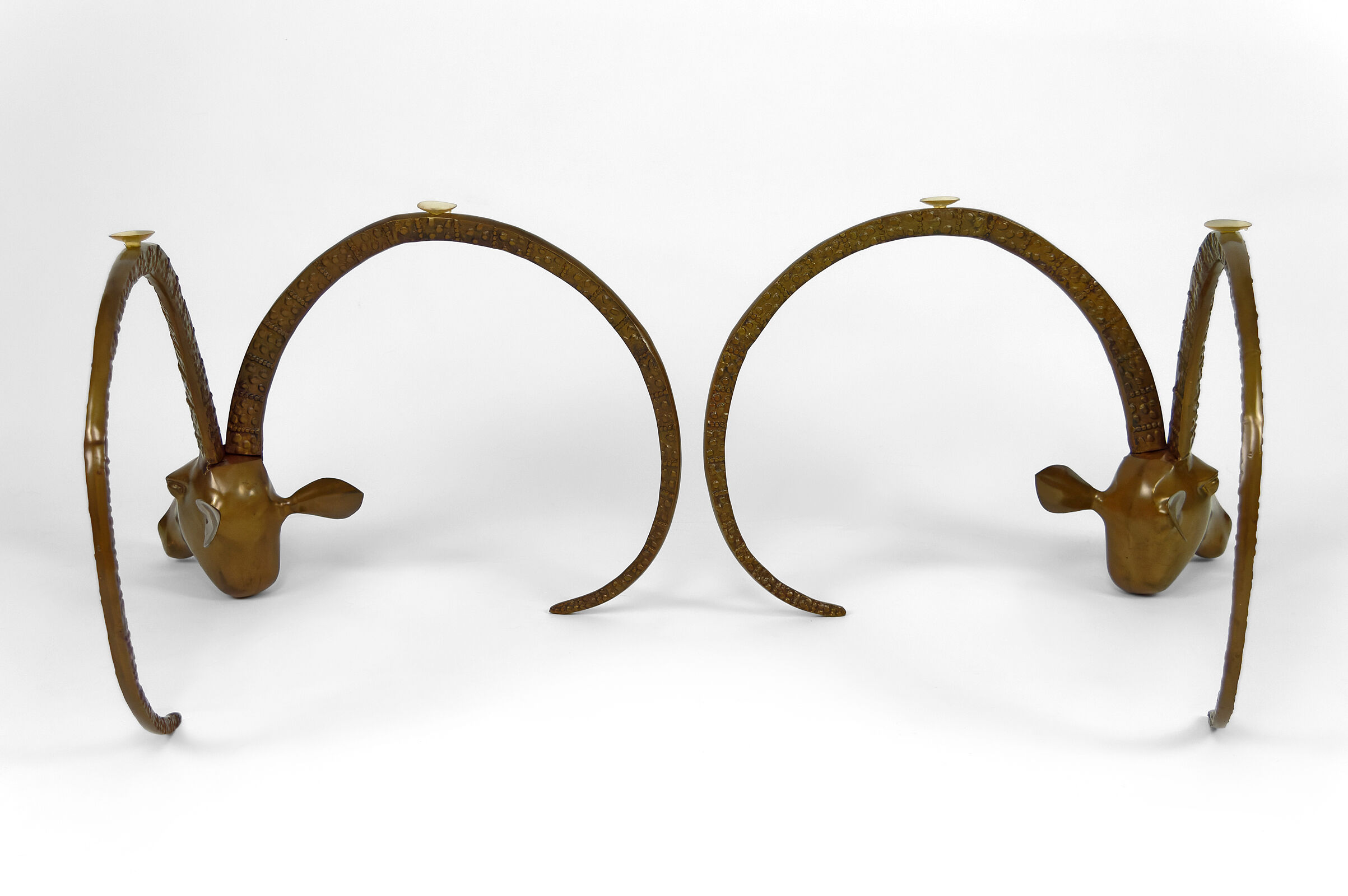 Coffee table with mouflons by Alain Chervet, circa 1970