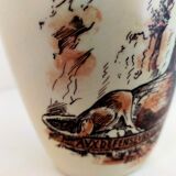 Amphora shaped vase in Art enamels signed