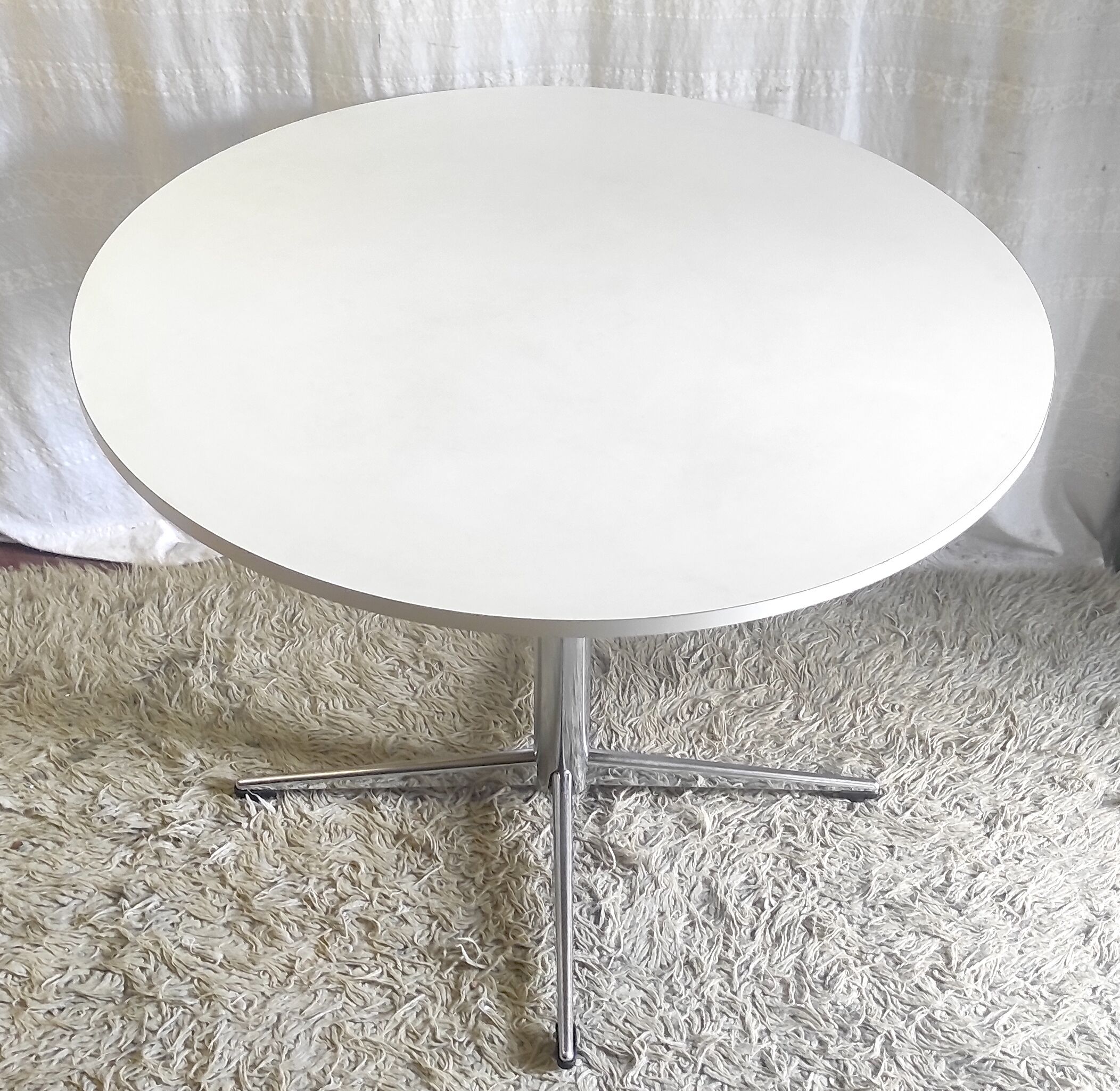 Dining table design chrome metal and formica – 70s