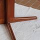 Table à manger danoise extensible en teck, pied central
