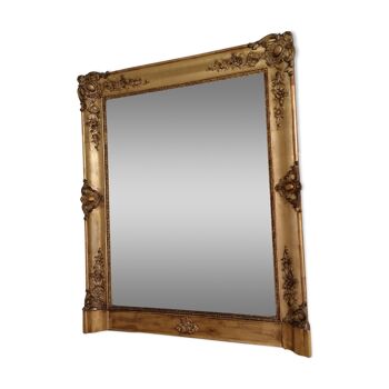 Miroir époque restauration 93 x 80cm doré