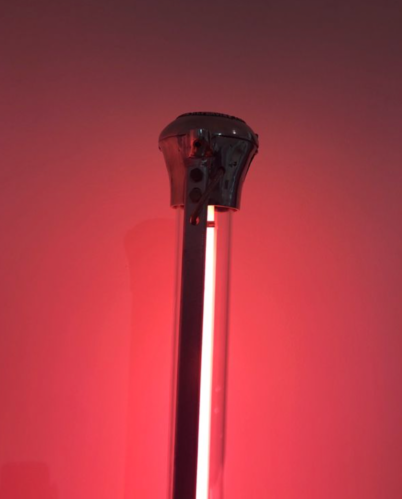 Industrial lamps 70s, pink neon