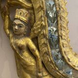 Architectural element from an Indian temple in gilded wood