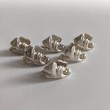 Set of 6 solid silver knife holders
