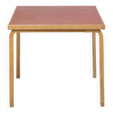 Alvar Aalto Model 81C Square Dining Table in Red Linoleum, Artek, 1970s