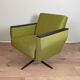 Restored vintage green swivel lounge armchair from 60's / mid century / upholseted / chair