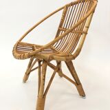 Rohe rattan vintage high chair by Rohe Noordwolde