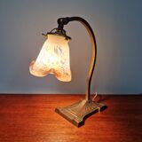 Art Deco desk lamp, signed Le verre Français, 1920s-30s