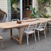 Renovated farmhouse table with extensions