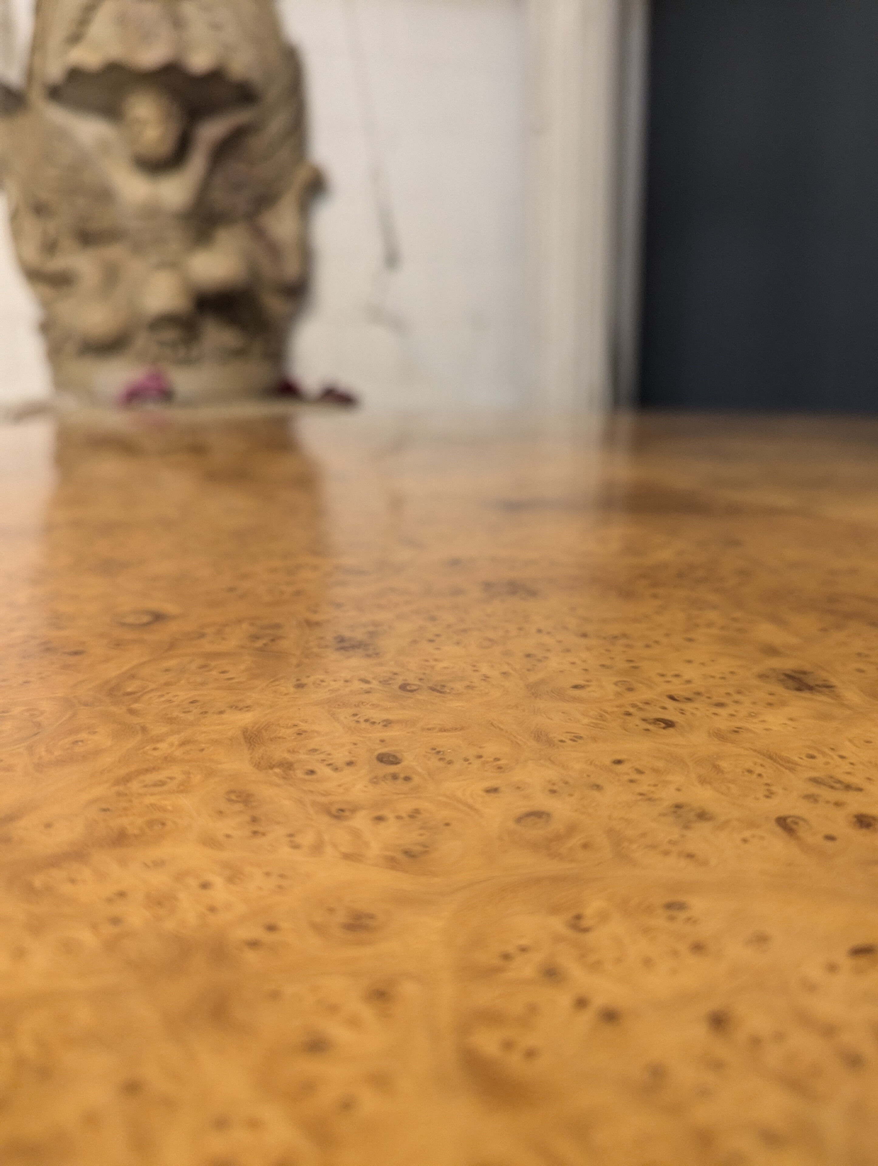 Elm burl table by Jean-Claude Mahey