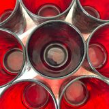 Vintage water glasses in tinted glass