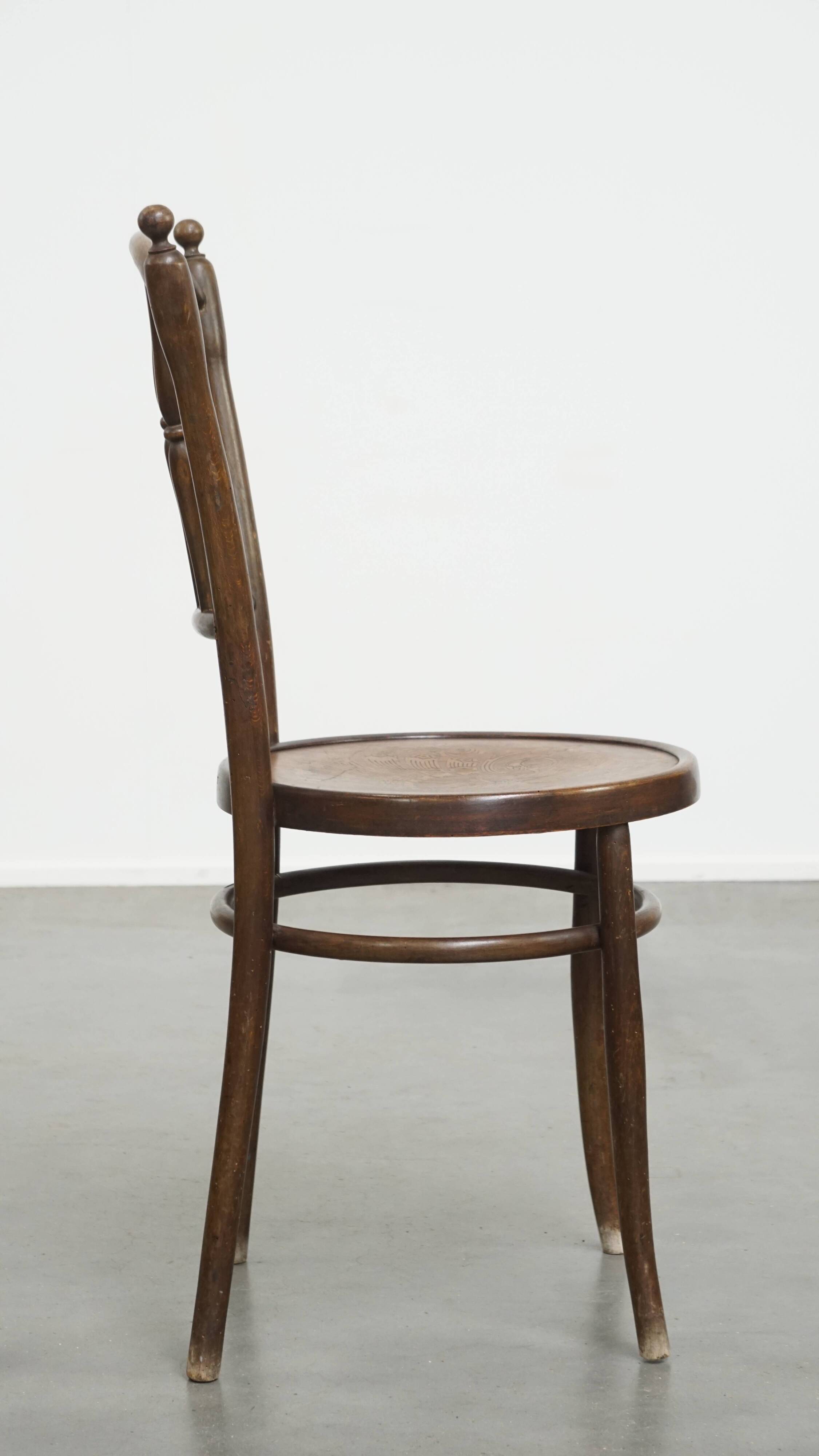 Bistro chair with carved seat