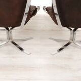 2 x vintage armchair | Falcon | Sigurd Ressell | Leather