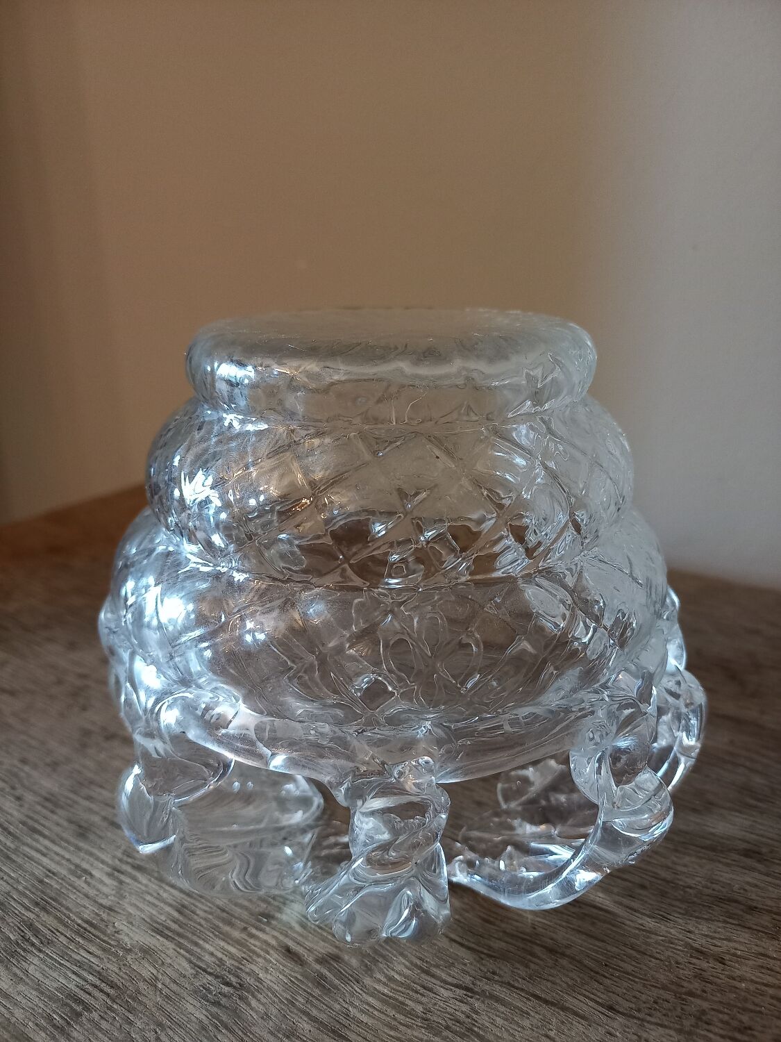Vase bouquetière en verre Liège 18e siècle