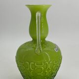 Vintage Opalina Fiorantina glass vase