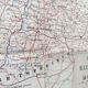 Old map France Brittany Rennes St Malo