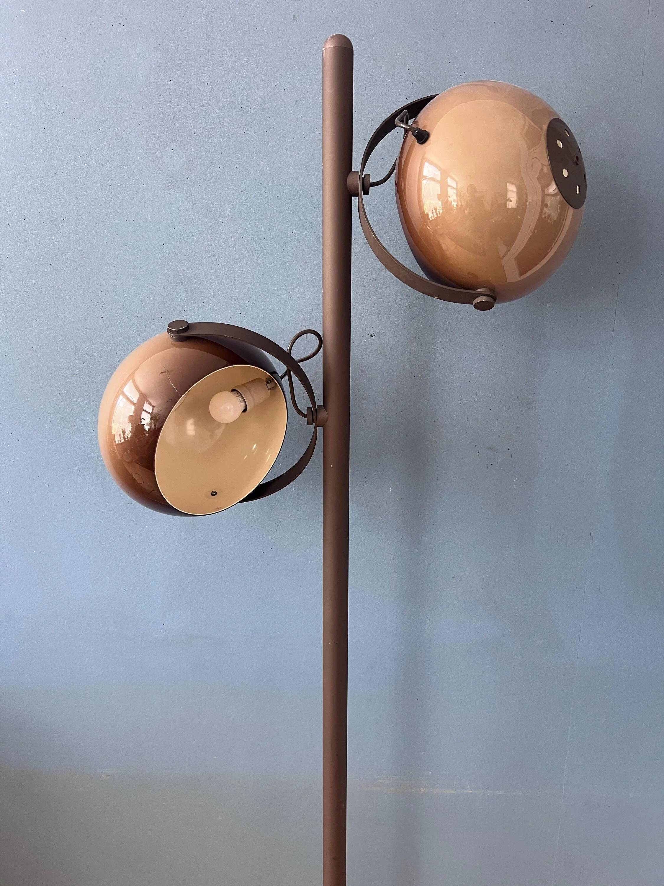 Herda floor lamp - mushroom floor lamp - mid-century brown