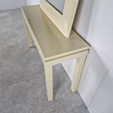 Vintage french lacquered console with mirror, 1980s