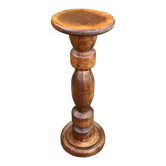 Vintage Wooden Plant Table, Tall Pedestal Side Table, Farmhouse Interior Style, Mid Century Furniture