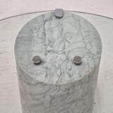 K1000 Glass & Carrara Marble Coffee Table Team Form AG, Ronald Schmitt, 1975