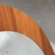 Vintage Round teak wall mirror 1970s wall mirror