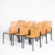 Set of 7 vintage Robert chairs by Thomas Albrecht for Atoll, Germany 1980