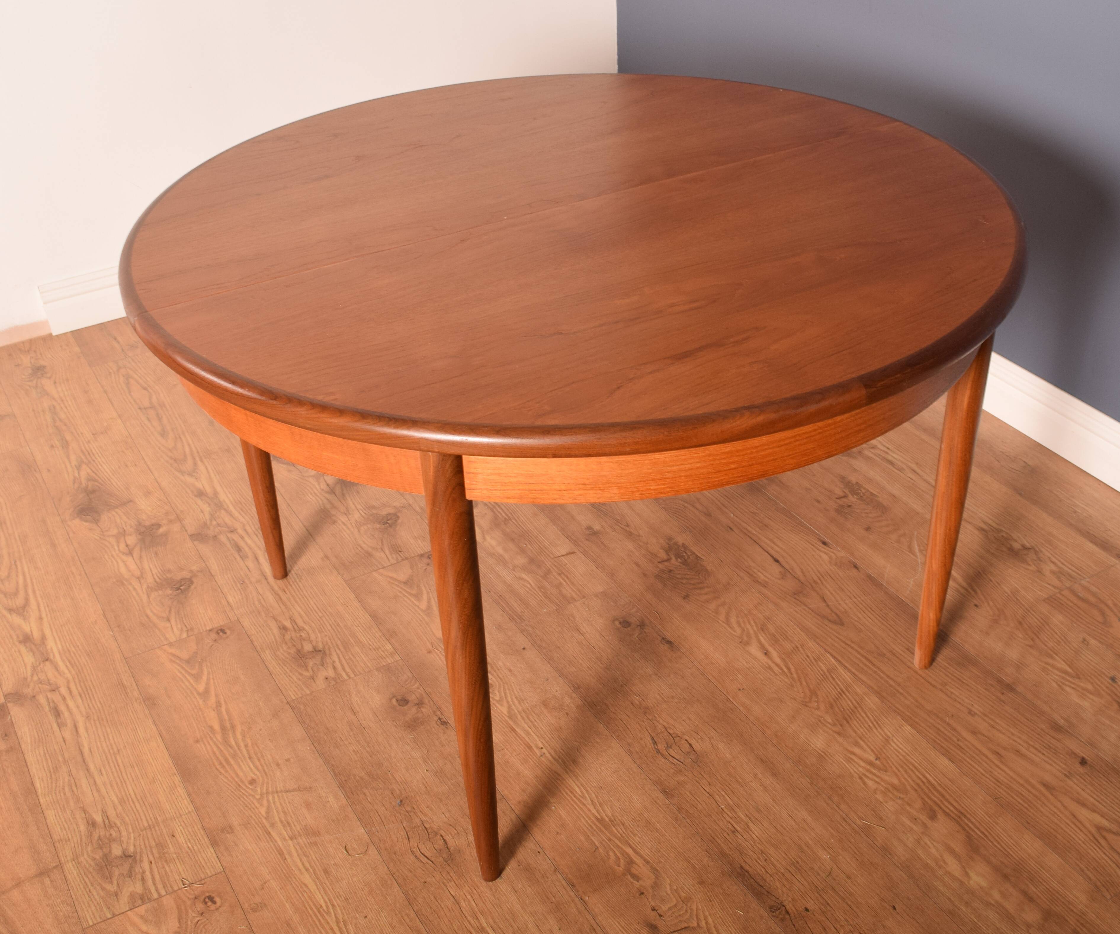 Restored Teak 1960s Retro G Plan Fresco Round Table & 4 Chairs Victor Wilkins