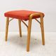 Mid-century bentwood stool by Dřevopodnik Holešov, wooden seating, 1970s