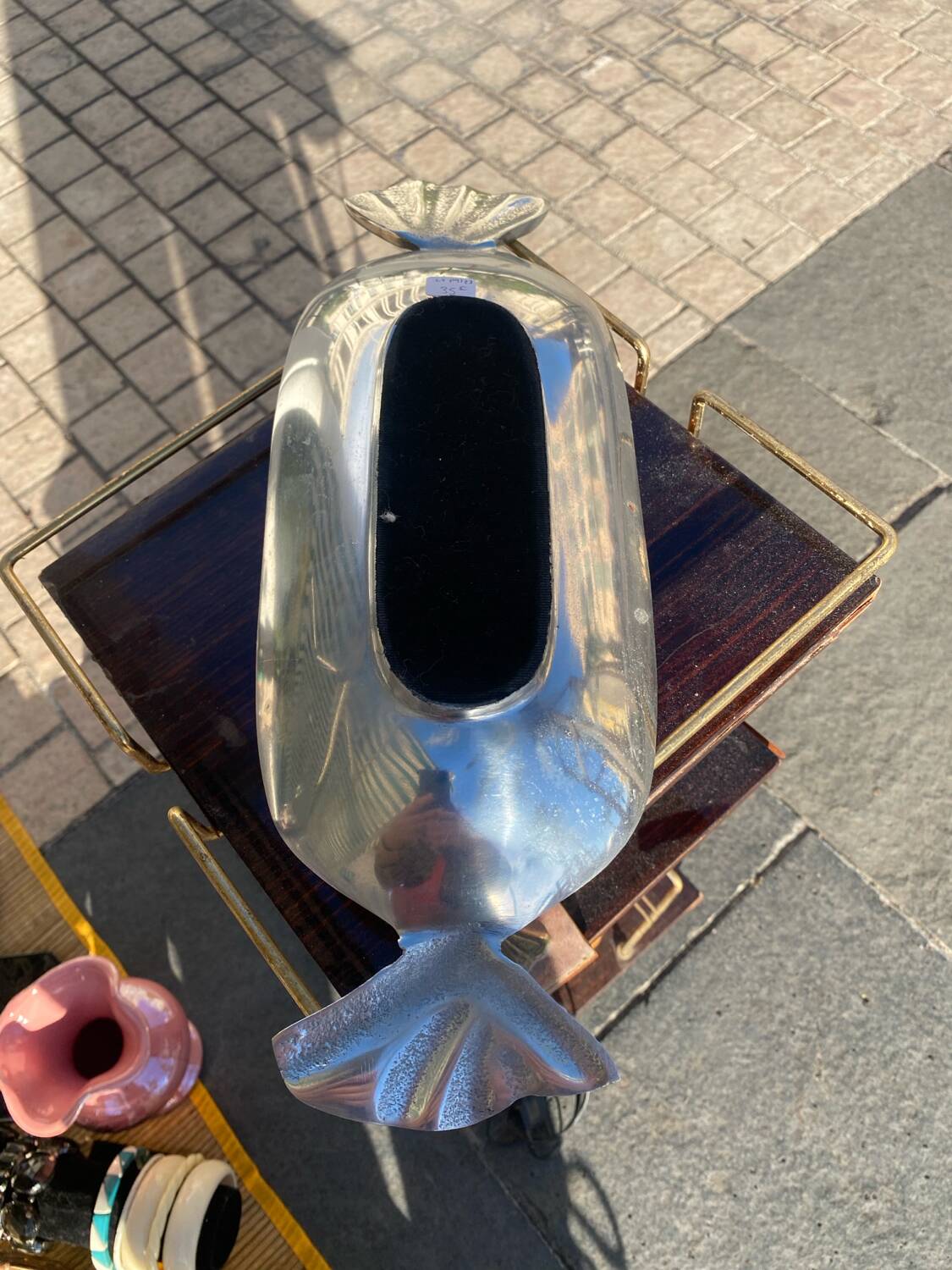 Vintage metal candy dish