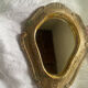 Patinated wooden Florentine hand mirror
