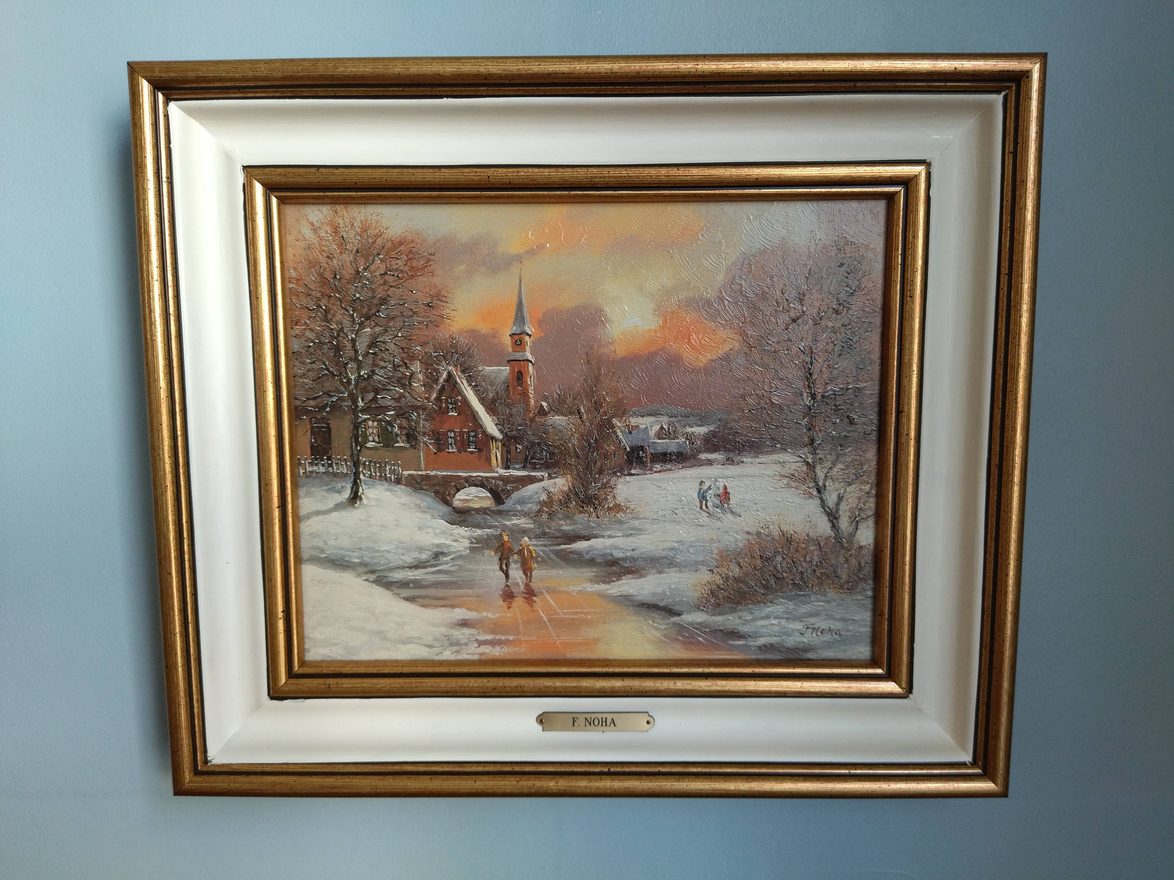 Oil on canvas painting signed F. NOHA