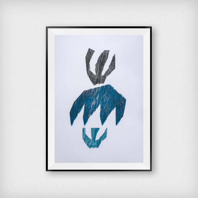 Dancer, woodcut, W. Tauchert