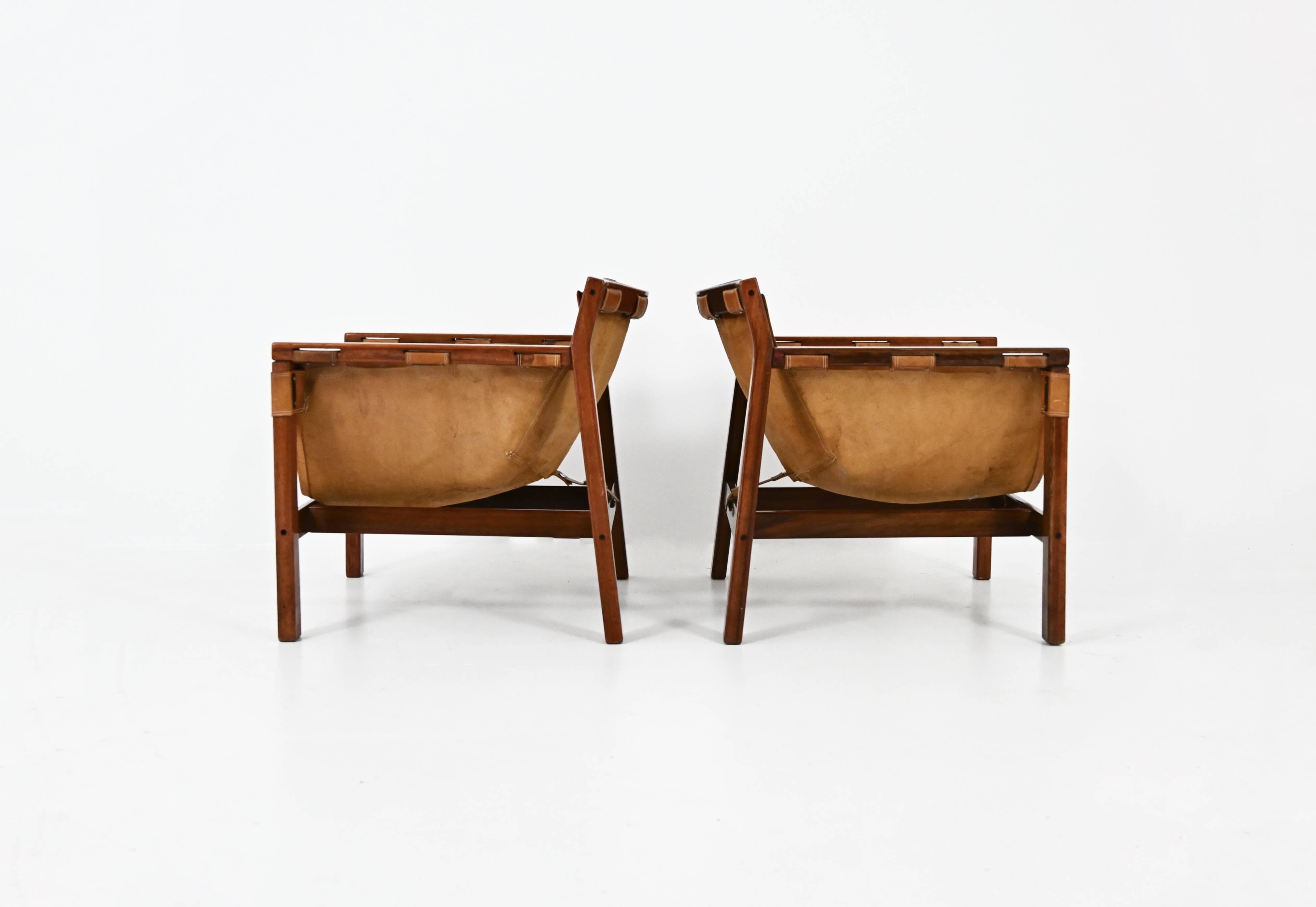 Set of 2 Safari Armchairs by Carlo Hauner for Forma, 1970s