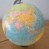 Illuminated globe world map