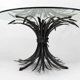 Coffee table with ears of wheat, "Coco Chanel" by Goossens, Circa 1970